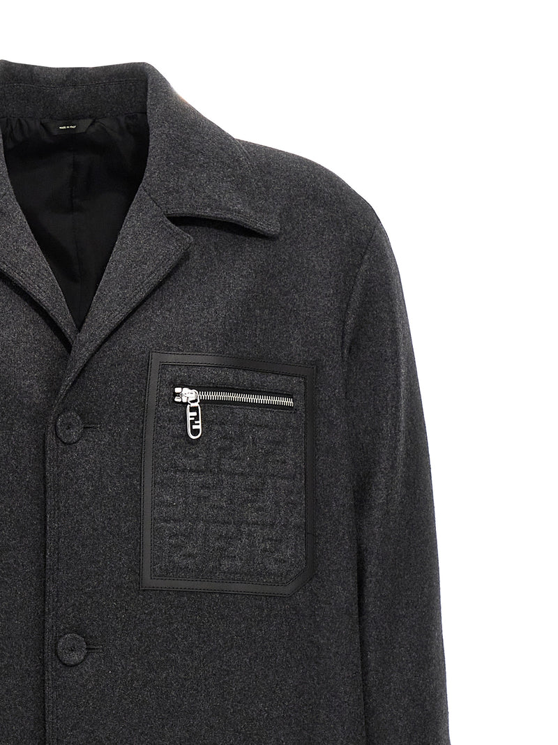 Fendi Gray Cashmere Coat