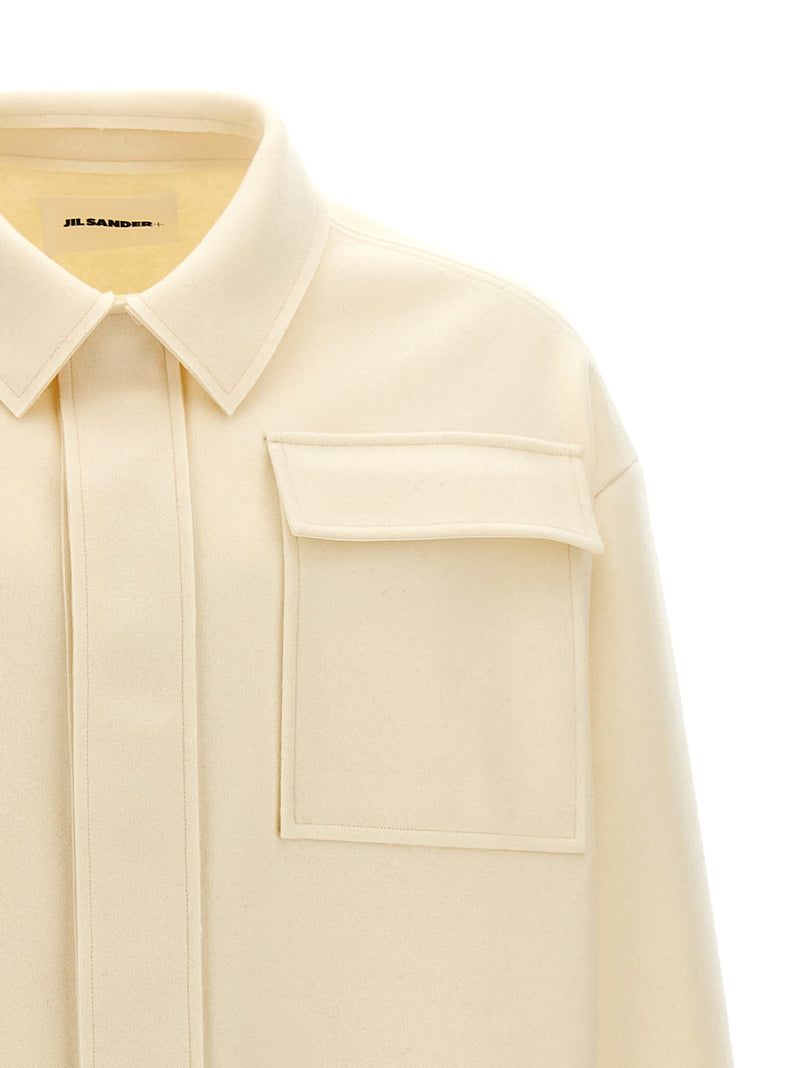 Jil Sander White Wool Blouse