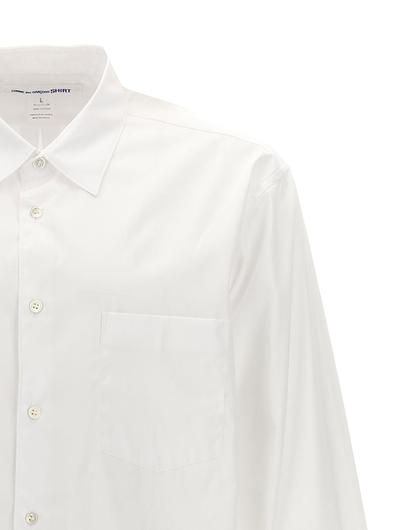 Comme Des Garçons White Cotton Blouse