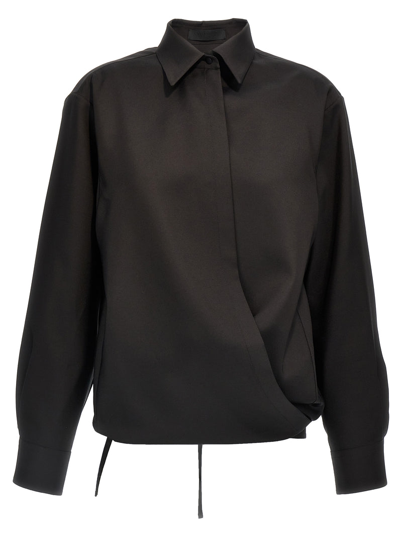 Valentino Garavani Black Wool Blouse