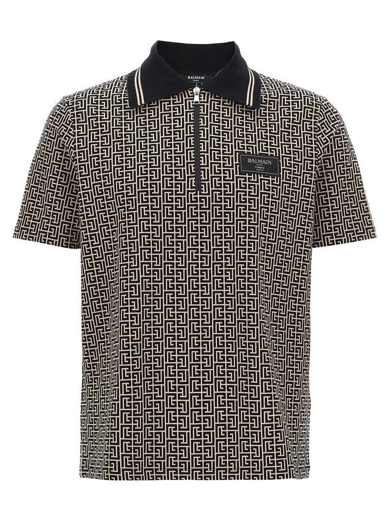 Balmain Bicolor Cotton Polo Shirt