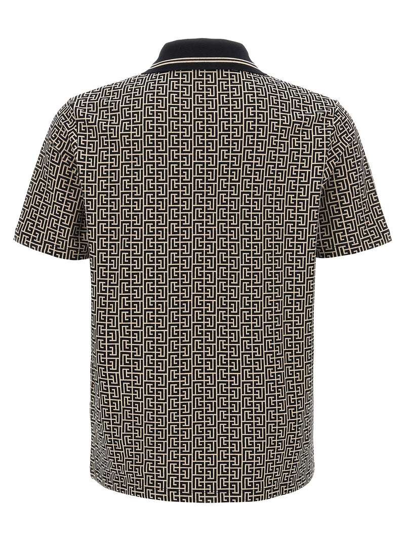 Balmain Bicolor Cotton Polo Shirt