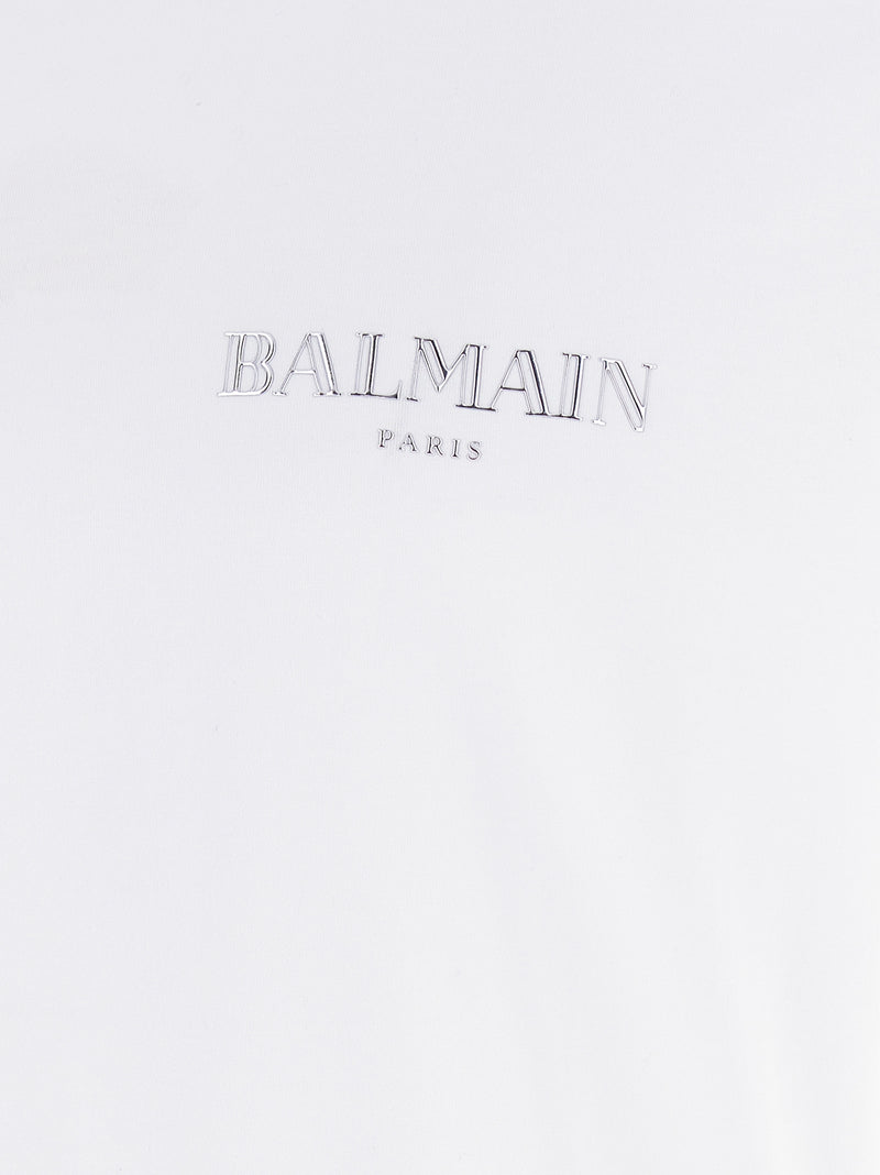 Balmain White Organic Cotton T-Shirt