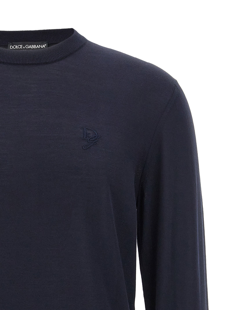 Dolce & Gabbana Blue Silk Cardigan
