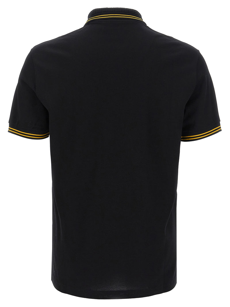 Versace Black Cotton Polo Shirt