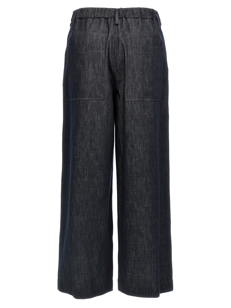 Brunello Cucinelli Blue Cotton Casual Pants