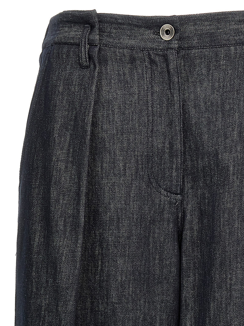 Brunello Cucinelli Blue Cotton Casual Pants