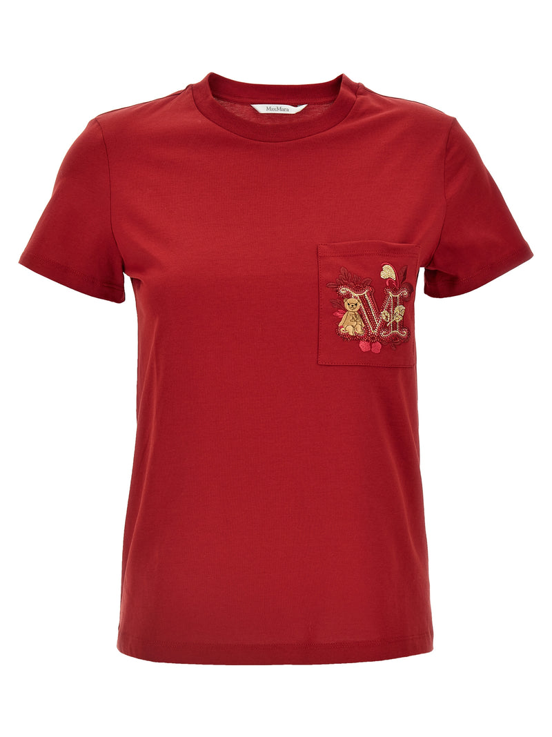 Max Mara Red Cotton T-Shirt