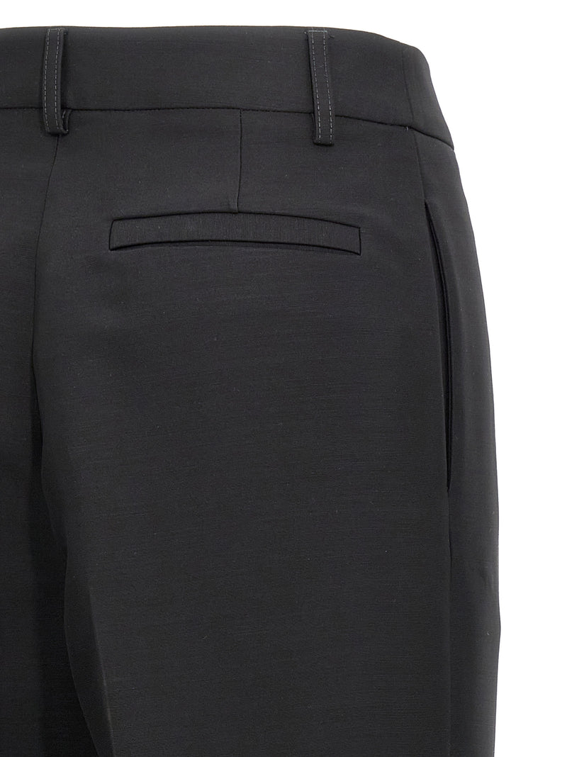 Ferragamo Black Viscose Dress Pants