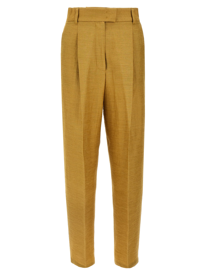 Max Mara Gold Fluorofiber Dress Pants