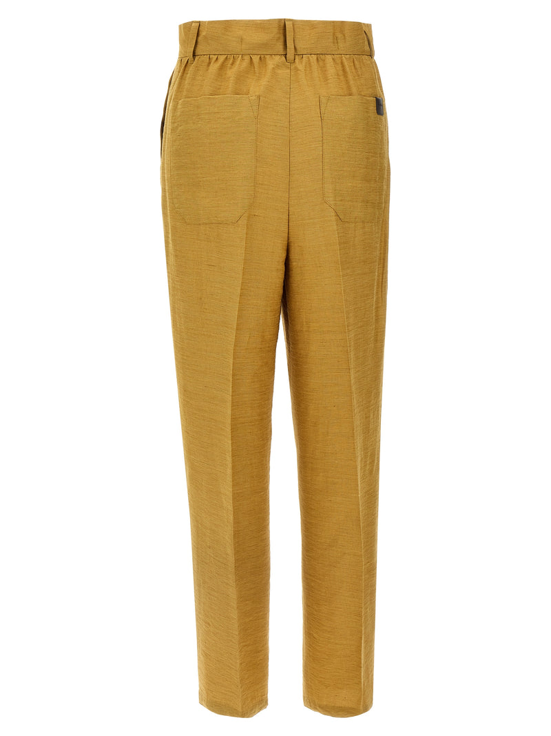 Max Mara Gold Fluorofiber Dress Pants