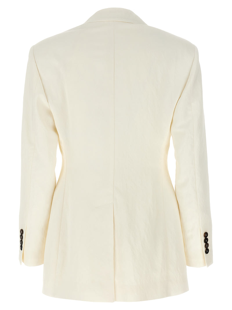 Brunello Cucinelli White Straw Blazer