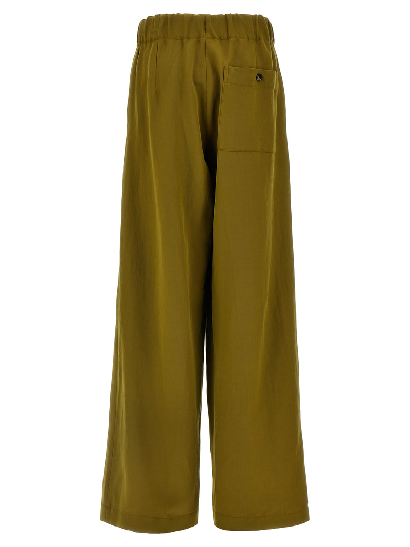 Pantalon décontracté bicolore en laine Dries Van Noten