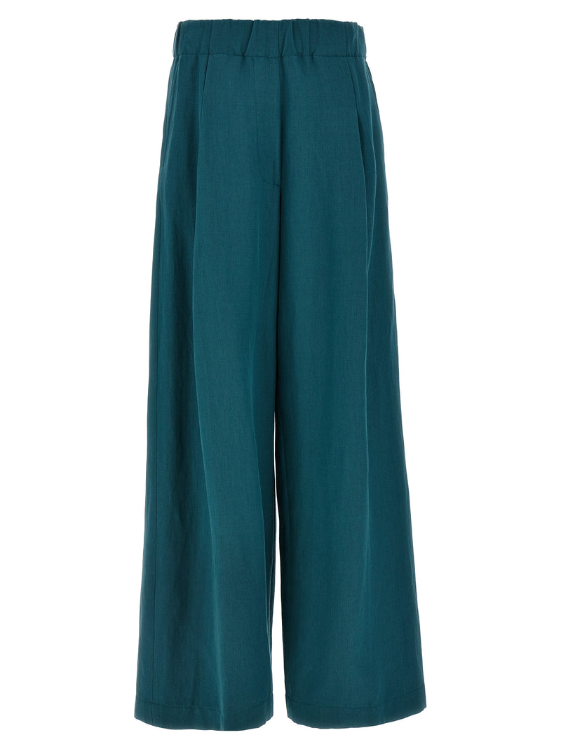 Calça casual bicolor de lã Dries Van Noten