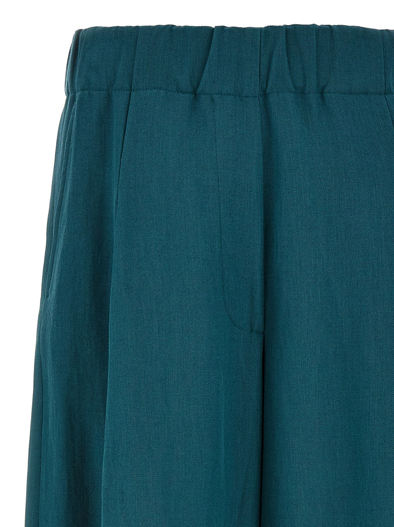 Calça casual bicolor de lã Dries Van Noten