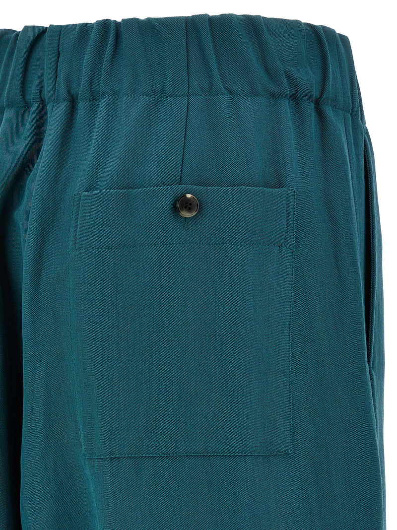Calça casual bicolor de lã Dries Van Noten