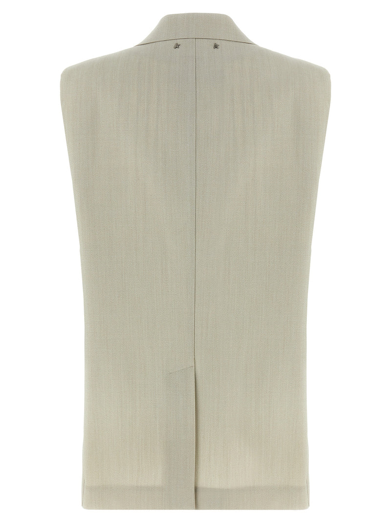 Golden Goose Beige Virgin Wool Sleeveless Jacket