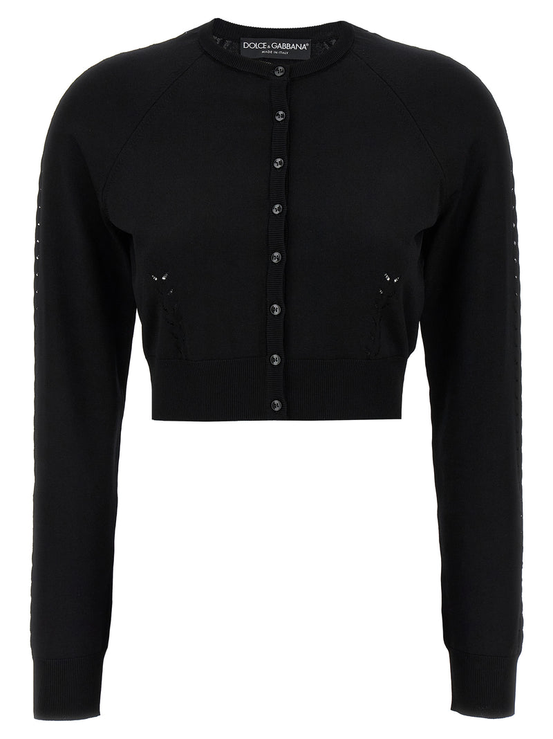 Dolce & Gabbana Black Viscose Cardigan