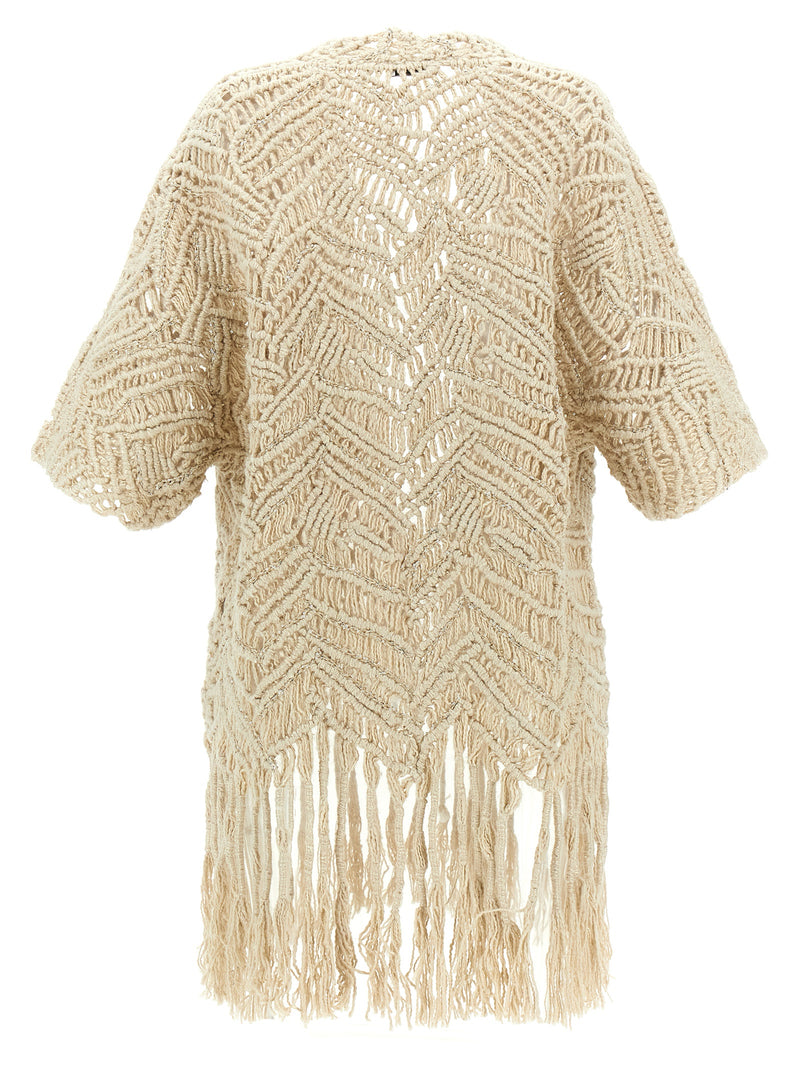 Brunello Cucinelli Beige Silk Cardigan