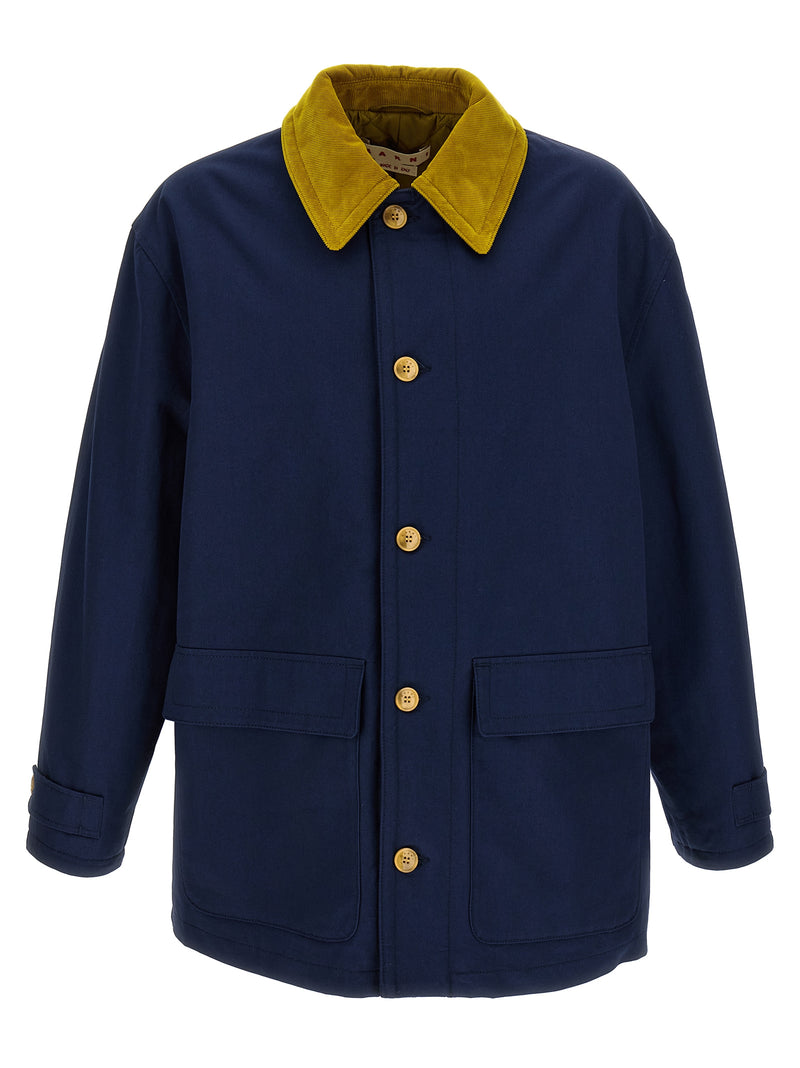 Marni Blue Cotton Parka