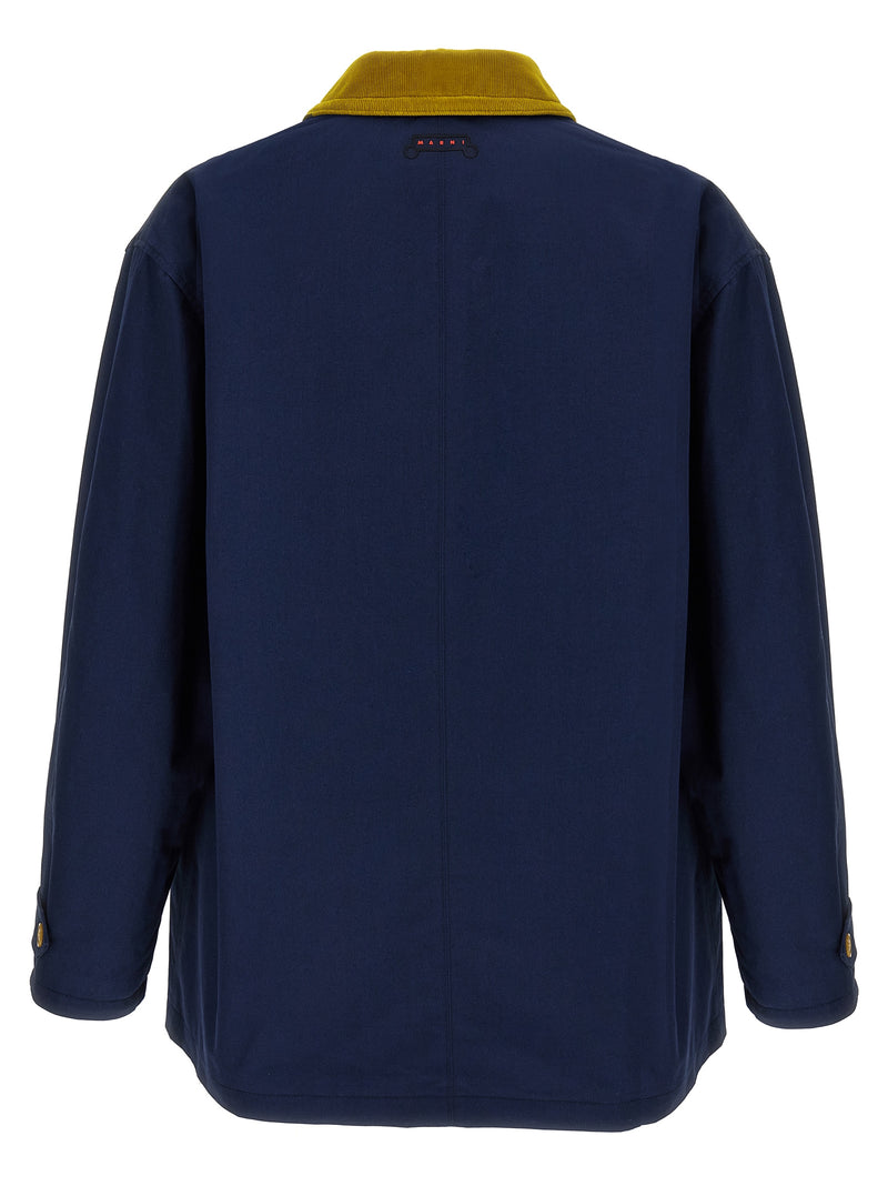 Marni Blue Cotton Parka