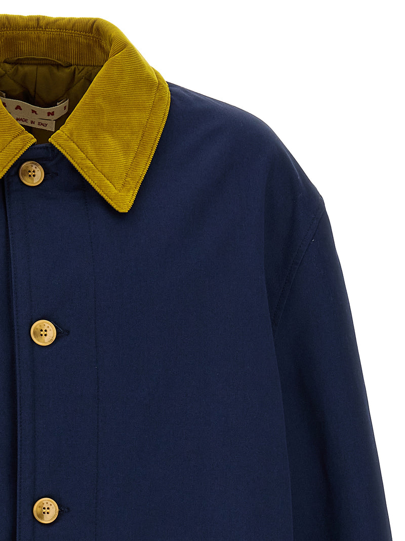 Marni Blue Cotton Parka