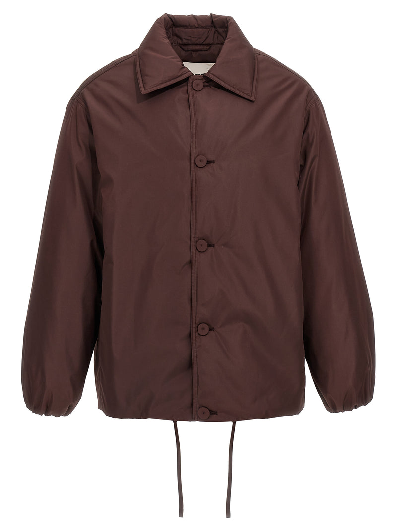 Jil Sander Brown Polyester Full-Length Jacket