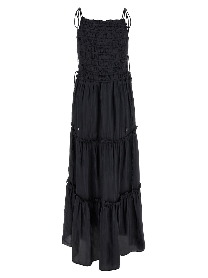 Ganni Gray Viscose Long Dress