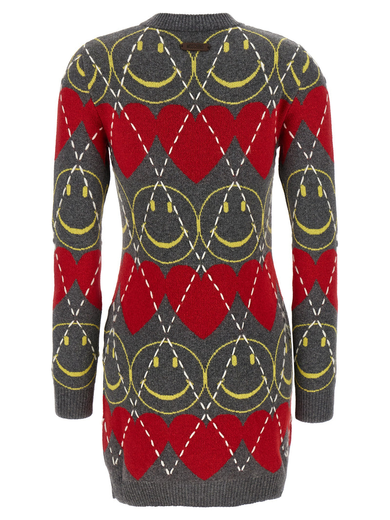 Moschino Multicolor Wool Short Dress