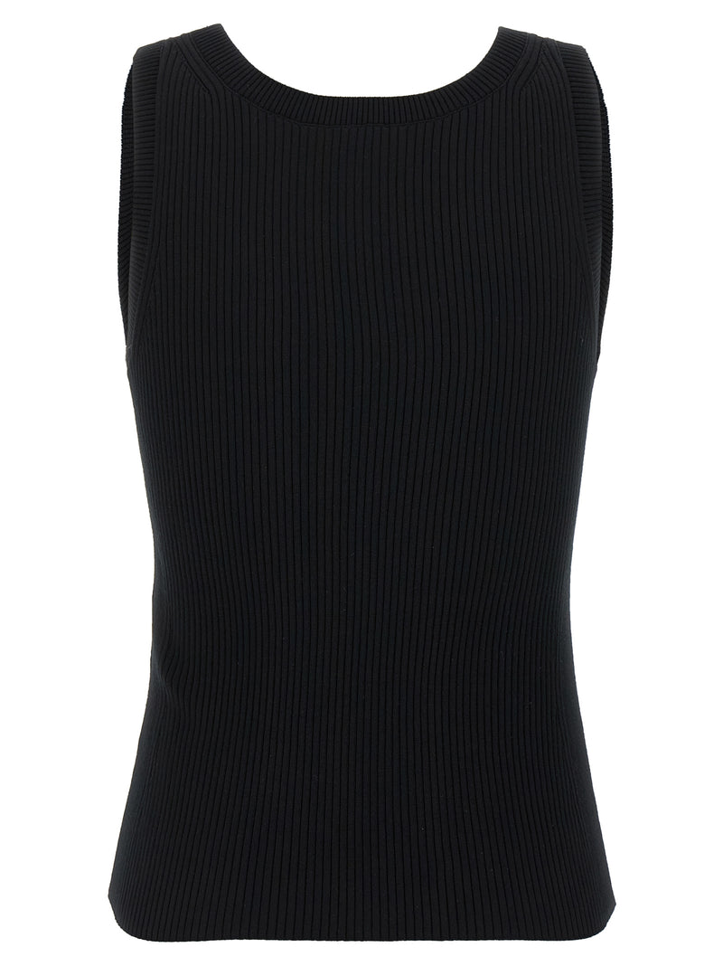 Kenzo Black Viscose Sleeveles T-Shirt