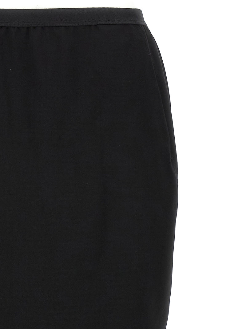 Rick Owens Black Wool Mini Skirt