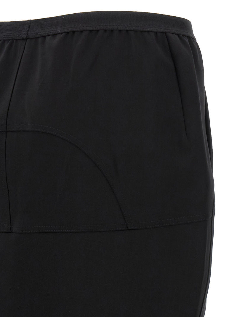 Rick Owens Black Wool Mini Skirt