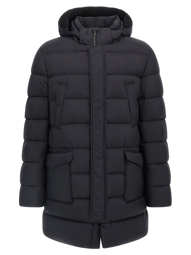 Herno Black Polyamide Coat
