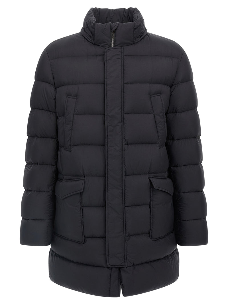 Herno Black Polyamide Coat