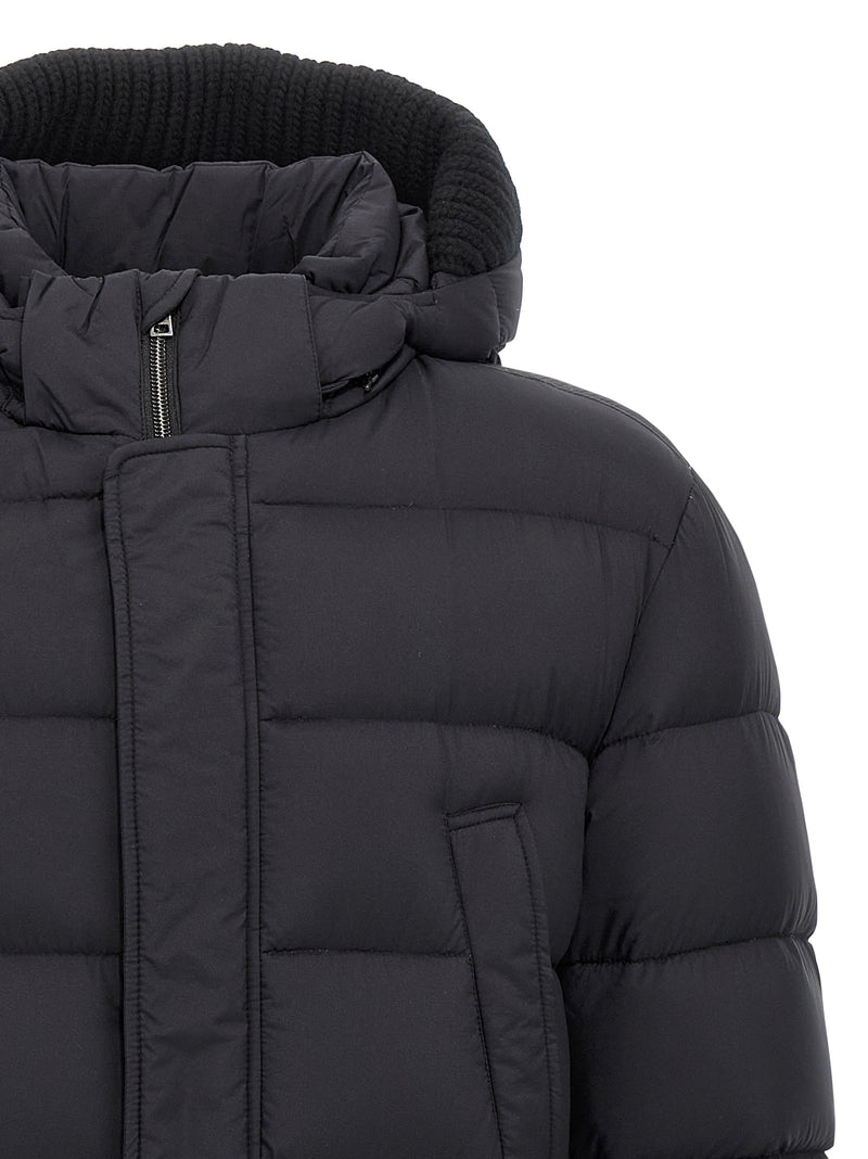 Herno Black Polyamide Coat