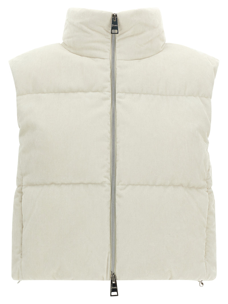 Herno White Viscose Sleeveless Jacket