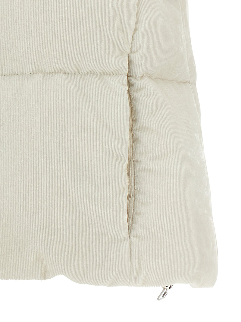 Herno White Viscose Sleeveless Jacket