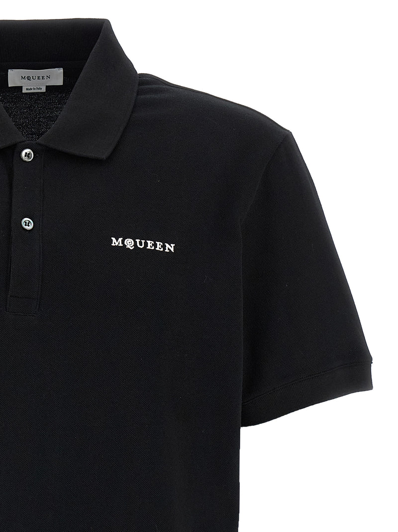 Alexander McQueen Bicolor Cotton Polo Shirt