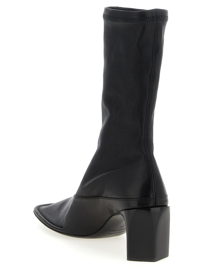 Jil Sander Black Lamb Leather Ankle Boots