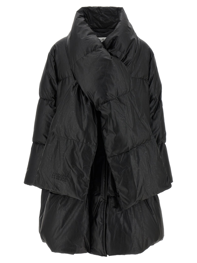 MM6 Maison Margiela Black Viscose Coat