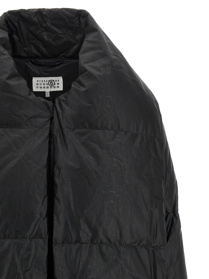 MM6 Maison Margiela Black Viscose Coat