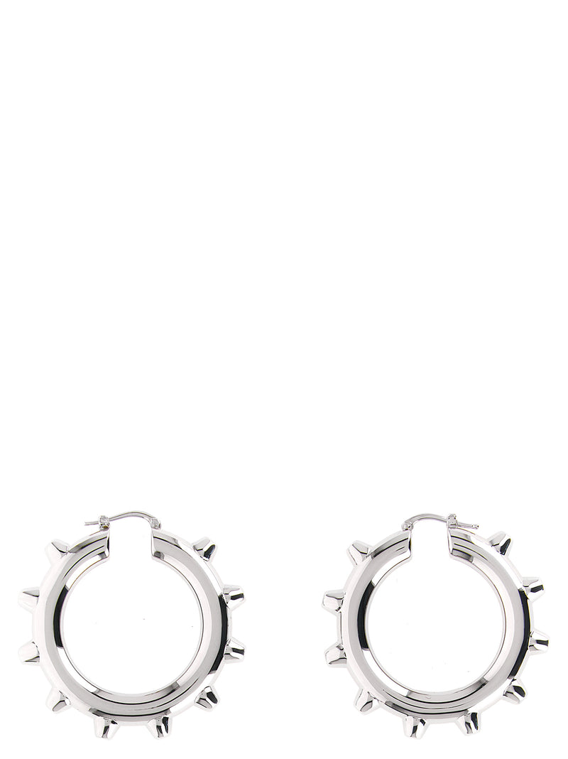 Jil Sander Silver Brass Earrings