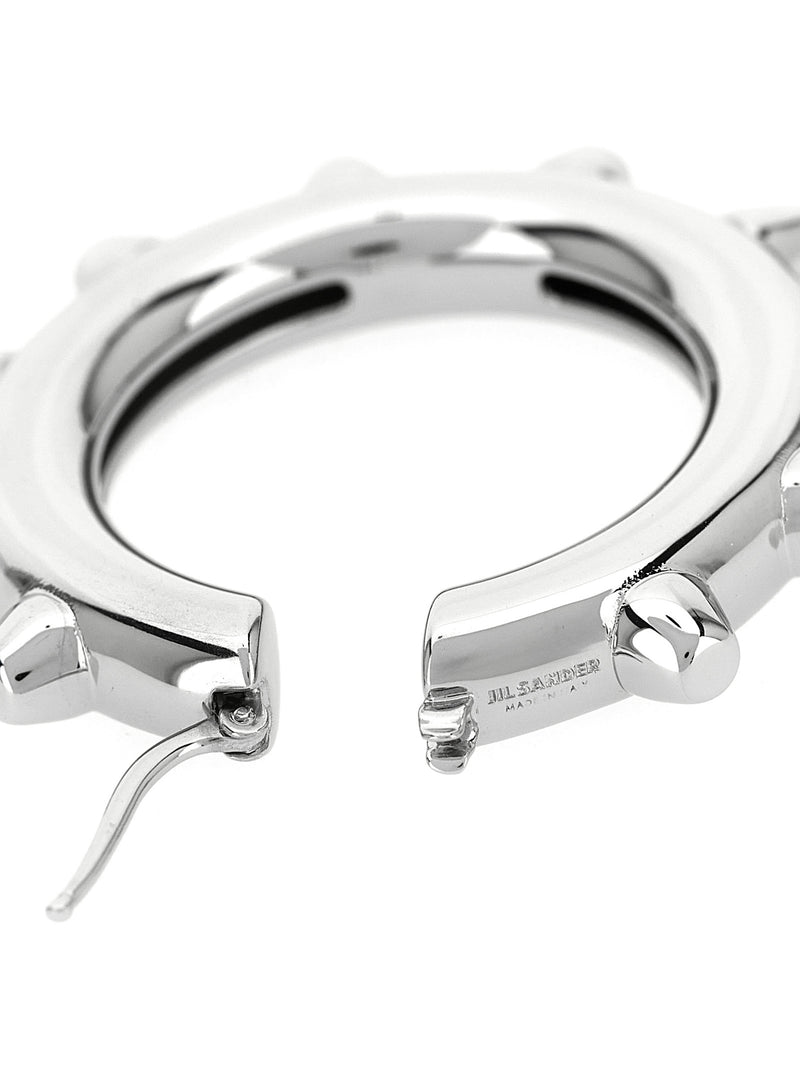 Jil Sander Silver Brass Earrings