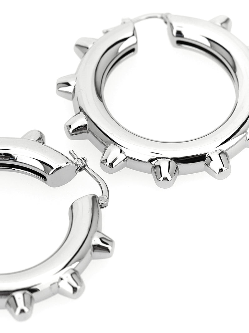 Jil Sander Silver Brass Earrings