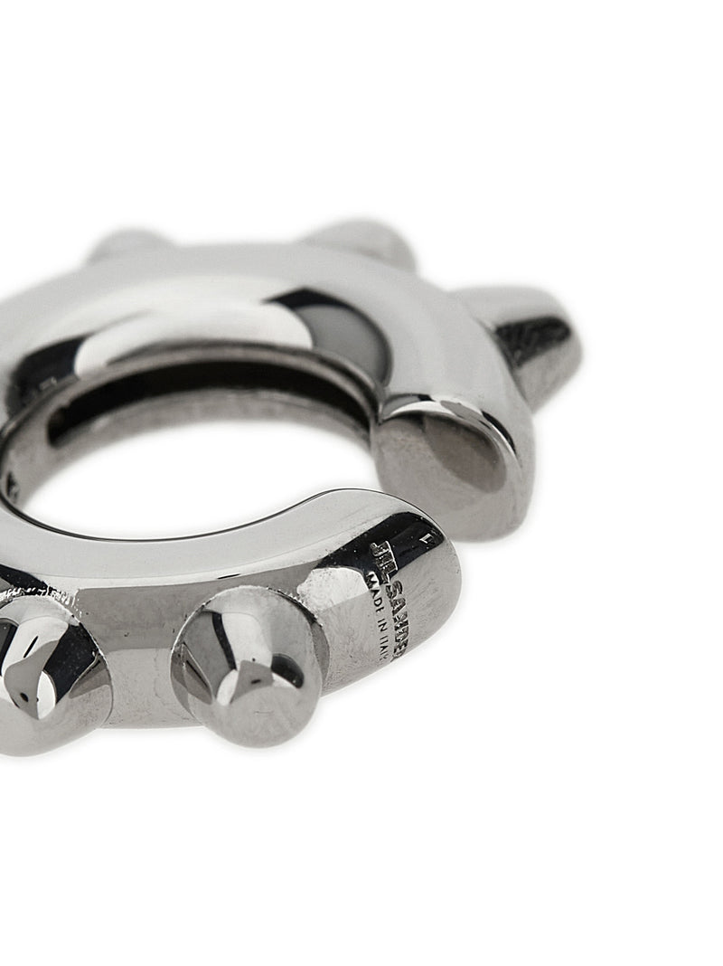 Jil Sander Silver Brass Earrings