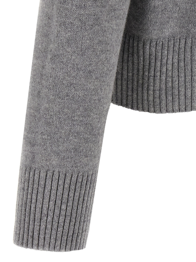 Ami Paris Gray Wool Cardigan