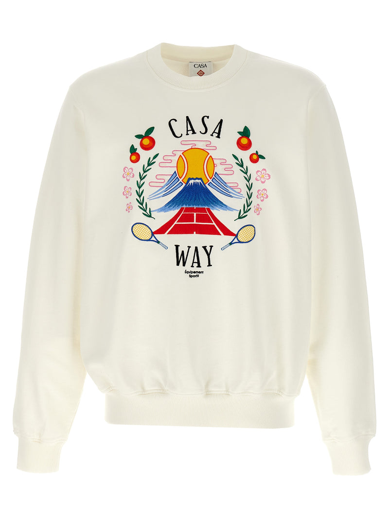 Casablanca White Cotton Sweatshirt