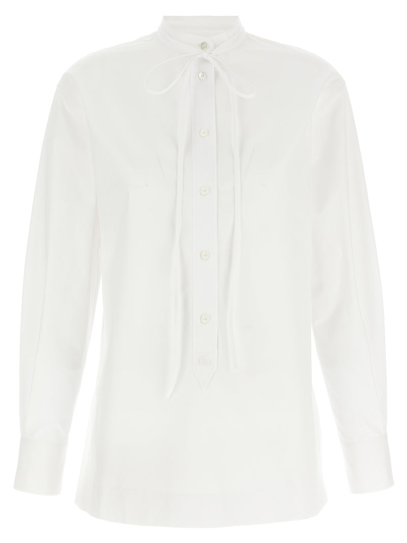 Gucci White Cotton Blouse