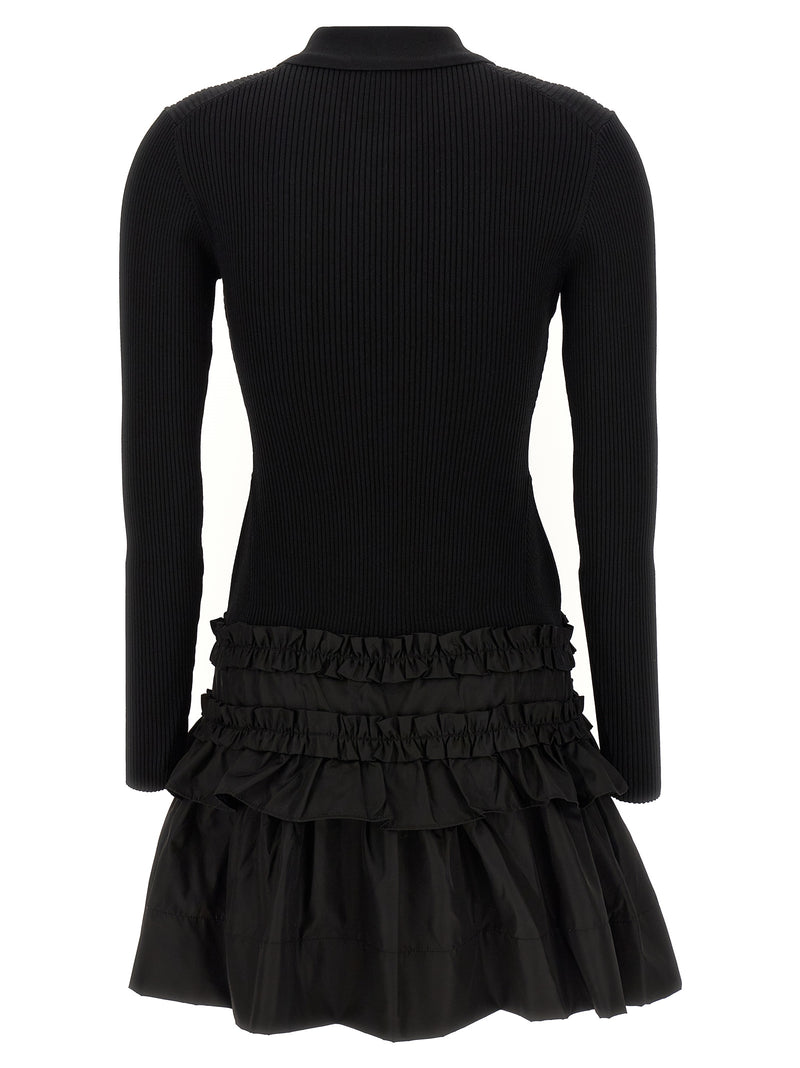 Ganni Black Viscose Short Dress