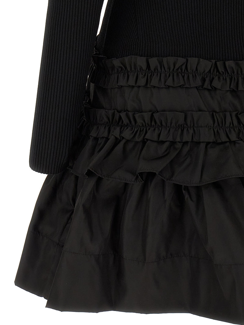 Ganni Black Viscose Short Dress